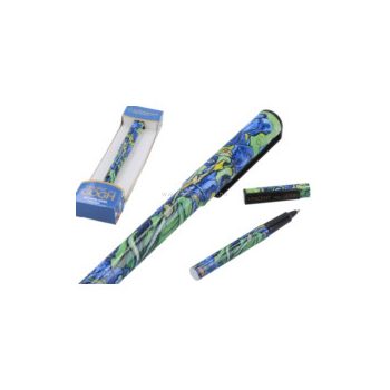 Golyóstoll kupakkal, műanyag, Van Gogh: Íriszek