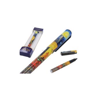 Golyóstoll kupakkal, műanyag, Van Gogh: Kávéház éjjel