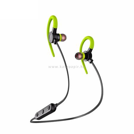 Fülhallgató, mikrofon, vezeték nélküli, Bluetooth, AWEI "B925BL", zöld