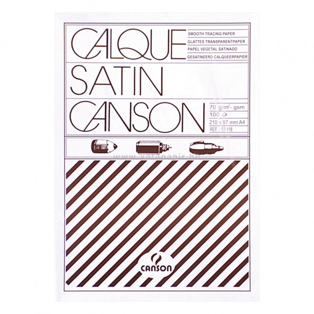 Papier calque satine - format A4 - 90/95 g/m2 - CANSON
