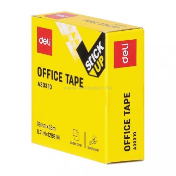   Ragasztószalag, 18 mm x 33 m, DELI "Stick UP", víztiszta