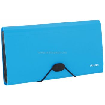  Harmonikamappa, PP, DL, A6 13 rekeszes, DELI "Rio", világoskék