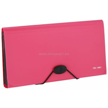   Harmonikamappa, PP, DL, A6 13 rekeszes, DELI "Rio", magenta
