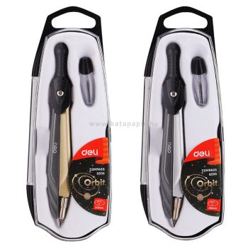   Körző, iskolai, heggyel, DELI "Orbit", vegyes szín