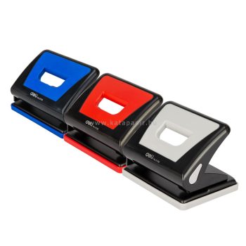   Lyukasztó, kétlyukú, 15 lap, műanyag, DELI "ESSENTIAL", vegyes szín