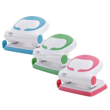   Lyukasztó, kétlyukú, 20 lap, műanyag, DELI "VIVID", vegyes szín