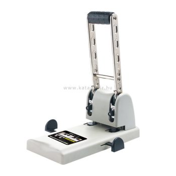   Lyukasztó, kétlyukú, nagyteljesítményű, 100 lap, fém, DELI "Expert", szürke