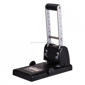   Lyukasztó, kétlyukú, nagyteljesítményű, 100 lap, fém, DELI "EXPERT", fekete