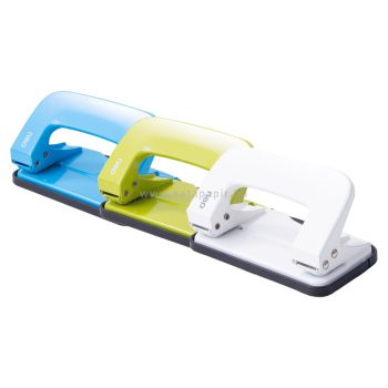   Lyukasztó, kétlyukú, 10 lap, fém, DELI "rio", vegyes szín