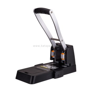   Lyukasztó, kétlyukú, nagyteljesítményű, 150 lap, fém, DELI "EXPERT", fekete