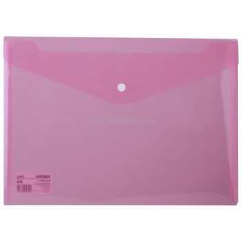   Irattartó tasak, PP, A4, patentos, DELI "Aurora", pink