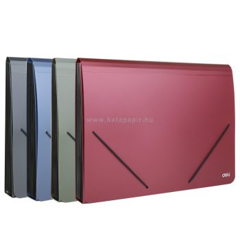   Gumismappa, PP, A4, 13 rekeszes, DELI "NEW YORK", vegyes szín