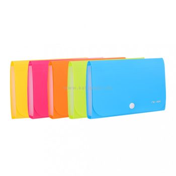   Harmonikamappa, PP, A6, 13 rekeszes, DELI "rio", vegyes szín