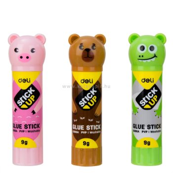   Ragasztóstift, 9 g, DELI "Stick Up / Animal", vegyes színben