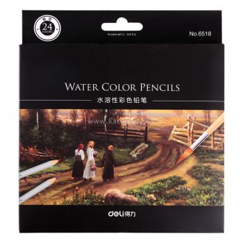   Akvarellceruza készlet, papírdobozban, DELI "ARTE Nuevo", 24 különböző szín