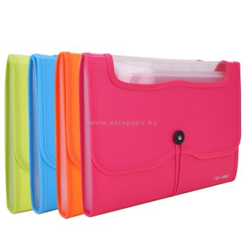   Harmonikamappa, PP, A4, 7 rekeszes, DELI "Rio", vegyes színben
