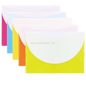   Irattartó tasak, PP, A5, patentos, DELI "rio", vegyes szín
