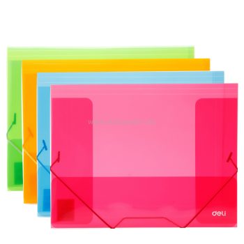 Gumismappa, PP, A4, DELI "rio", vegyes szín