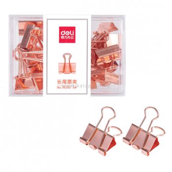   Iratcsipesz, fém, 19 mm, 25 darabos, DELI "Rose Gold"