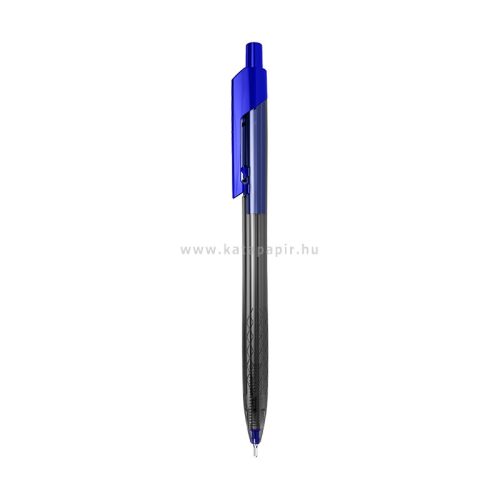Golyóstoll, 0,7 mm, nyomógombos, DELI "Arrow RT", kék
