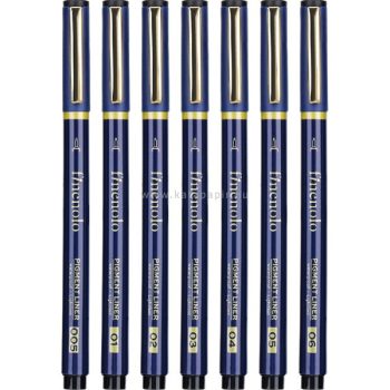 Deli Finenolo 7db/csomag fekete rajz-markerkészlet