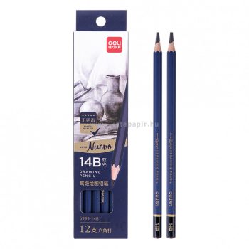   Grafitceruza, 14B, hatszögletű, 12 darabos, DELI "ARTE Nuevo"