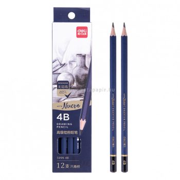   Grafitceruza, 4B, hatszögletű, 12 darabos, DELI "ARTE Nuevo"