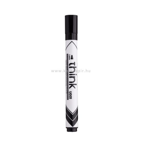 Tábla- és flipchart marker, 2,0 mm, gömbölyű, DELI "Think", fekete