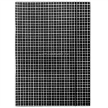 Gumis mappa, karton, A4, kockás, DONAU, fekete