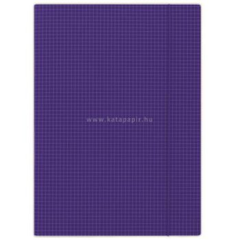 Gumis mappa, karton, A4, kockás, DONAU, kék