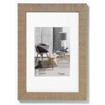 Képkeret,fa, 10x15 cm, "Home" barna