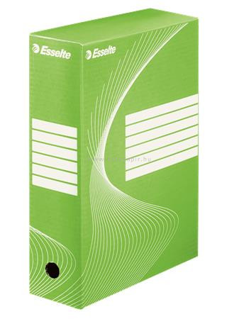 Archiváló doboz, A4, 100 mm, karton, ESSELTE "Boxycolor", zöld