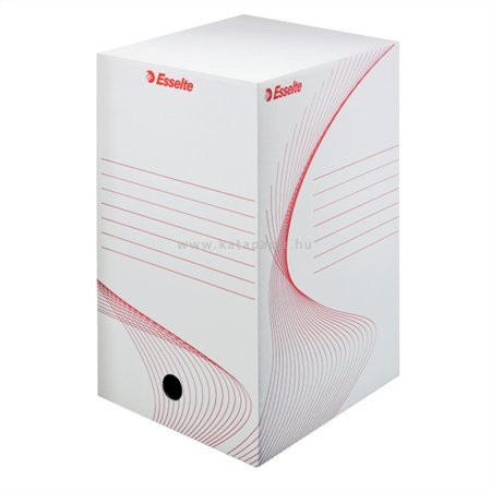 Archiváló doboz, A4, 200 mm, karton, ESSELTE "Boxy", fehér