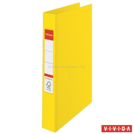 Gyűrűs könyv, 2 gyűrű, 42 mm, A4, PP, ESSELTE "Standard", Vivida sárga