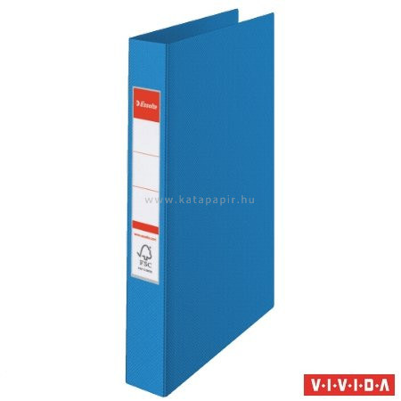 Gyűrűs könyv, 2 gyűrű, 42 mm, A4, PP, ESSELTE "Standard", Vivida kék