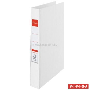   Gyűrűs könyv, 4 gyűrű, 42 mm, A4, PP, ESSELTE "Standard", Vivida fehér