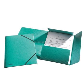   Gumis mappa, 15 mm, prespán, A4, ESSELTE "Rainbow", zöld