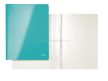 Gyorsfűző, laminált karton, lakkfényű, A4, LEITZ "Wow", jégkék
