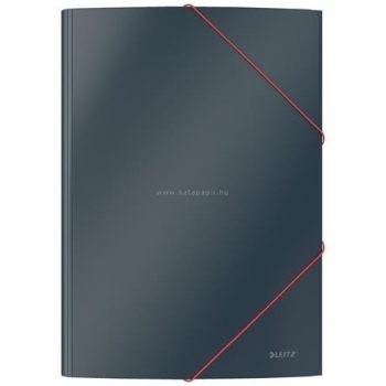   Gumis mappa, 15 mm, karton, A4, LEITZ "Cosy", bársonyszürke