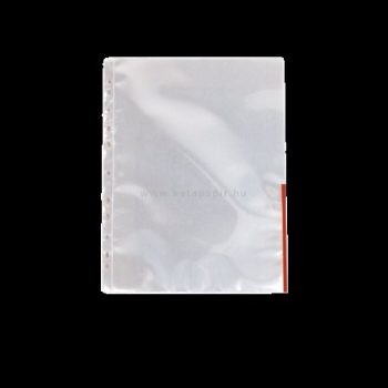   Genotherm, lefűzhető, felül/oldalt félig nyitott, A4, 105 mikron, víztiszta, ESSELTE, piros