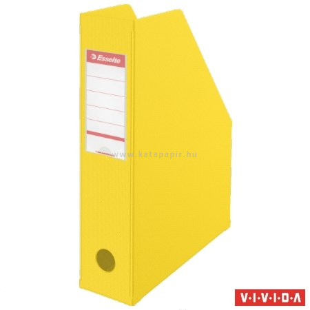 Iratpapucs, PVC/karton, 70 mm, összehajtható, ESSELTE, Vivida sárga