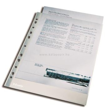   Genotherm, lefűzhető, A4, 105 mikron, víztiszta felület, ESSELTE "Luxus", 100 db/cs