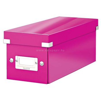   CD tároló doboz, LEITZ "Click&Store", rózsaszín