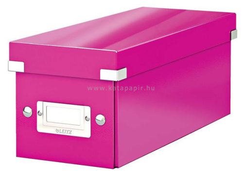 CD tároló doboz, LEITZ "Click&Store", rózsaszín