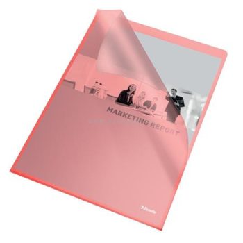   Genotherm, "L", A4, 105 mikron, narancsos felület, ESSELTE "Standard", piros, 25 db