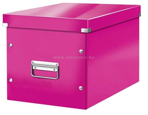Tároló doboz, L méret, LEITZ "Click&Store", rózsaszín