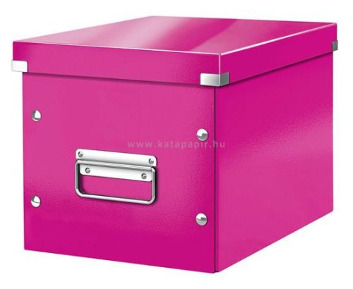 Tároló doboz, M méret, LEITZ "Click&Store", rózsaszín