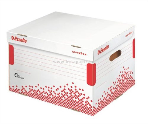 Archiváló konténer, újrahasznosított karton, felfelé nyíló, ESSELTE "Speedbox", fehér