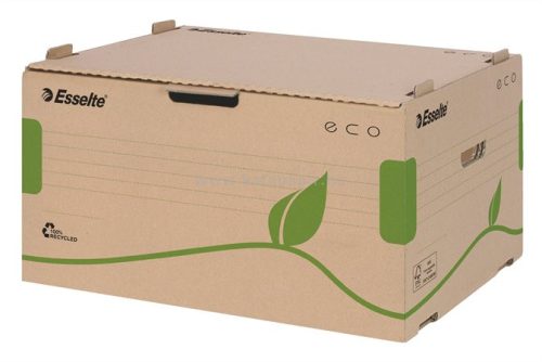Archiváló konténer, újrahasznosított karton, előre nyíló, ESSELTE "Eco", barna
