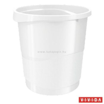   Papírkosár, 14 liter, ESSELTE "Europost", Vivida fehér